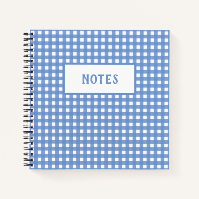 Cuaderno Cuto portátil Cute azul y blanco (Anverso)