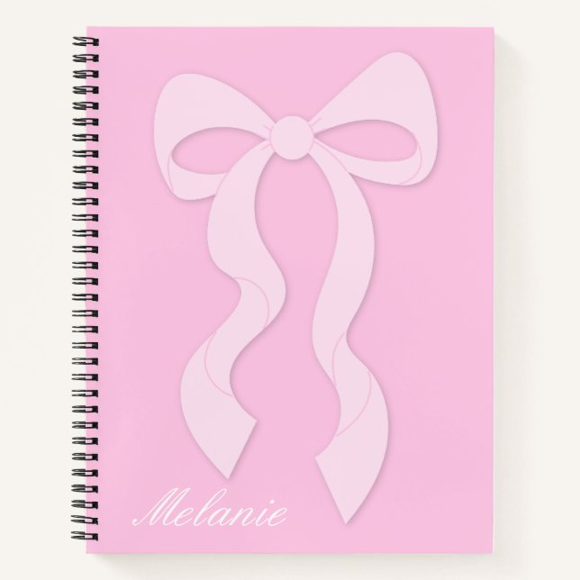 Cuaderno Cuto portátil de barrido rosado (Anverso)