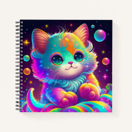 Cuaderno Cuto portátil de esbozo animado de gato