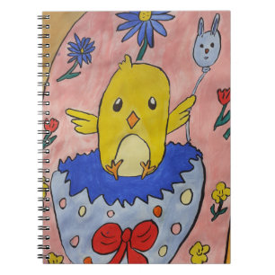 Cuaderno Cuto portátil de espiral de pollo de Pascua