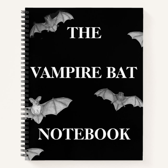 Cuaderno Cuto portátil esférico de bata voladora de vampiro (Anverso)