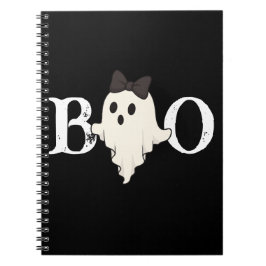 Cuaderno Cuto portátil espiral de Halloween - Fantasma "Boo