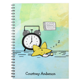 Cuaderno Cuto portátil personalizado de estrella durmiente