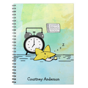 Cuaderno Cuto portátil personalizado de estrella durmiente