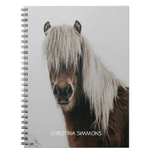 Cuaderno Cuto portátil personalizado para caballos