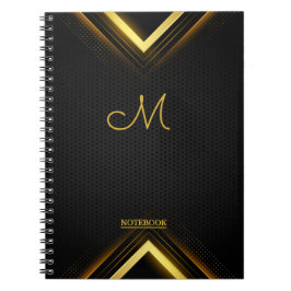 Cuaderno Cuto profesional Monograma Negro y Oro para portát