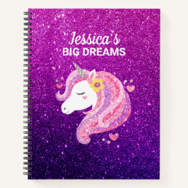 Cuaderno Cuto Purpurina Unicorn Journal Notebook
