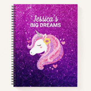 Cuaderno Cuto Purpurina Unicorn Journal Notebook