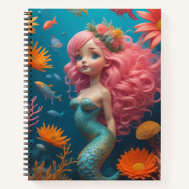 Cuaderno Cuto rosa de sirena (Anverso)