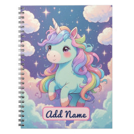 Cuaderno Cuto unicornio - Nombre editable