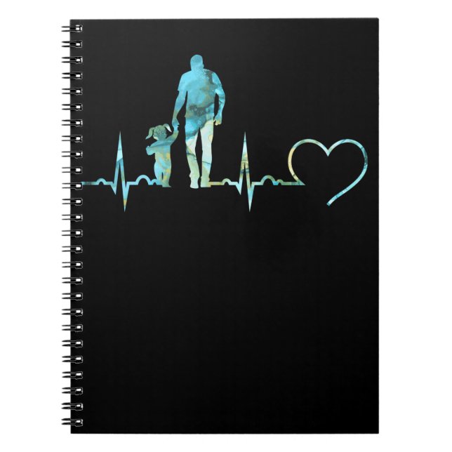 Cuaderno Cuyo padre Hija ritmo cardíaco papá niño Bond (Frente)