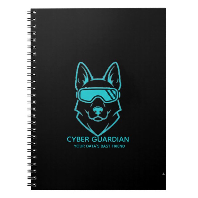 Cuaderno Cyber Guardian Blue Tech Mascot - Spiral Photo Not (Frente)