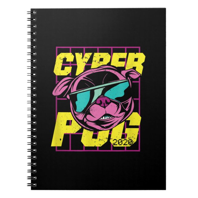 Cuaderno Cyber Pug 2021 Funny Dog Pug Design (Frente)