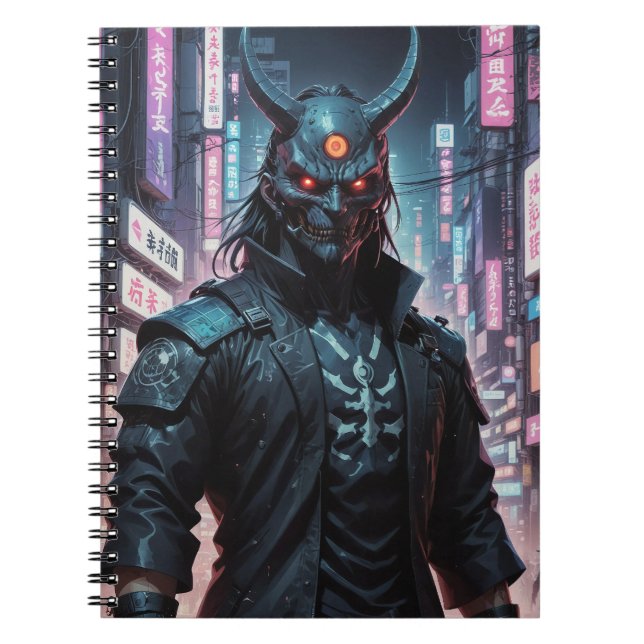 Cuaderno Cyberpunk Demon Samurai (Frente)
