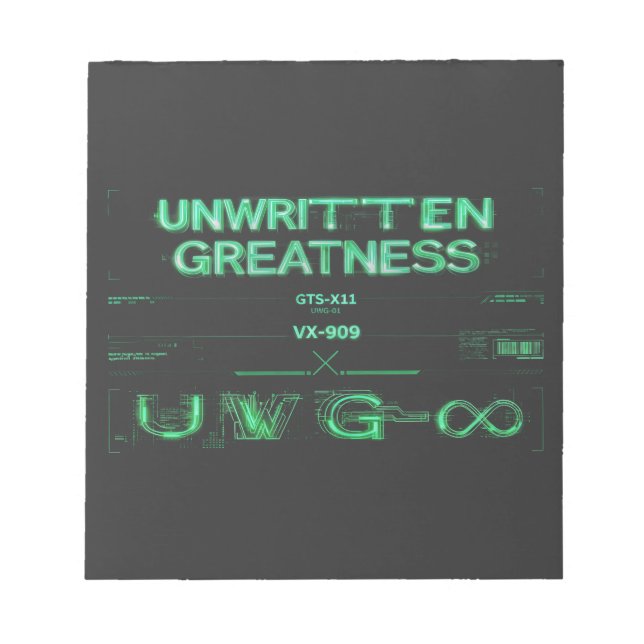 Cuaderno Cyberpunk "Grandeza No Escrita" (Frente)