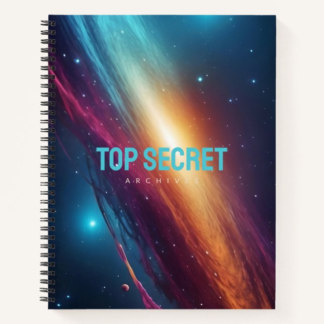 Cuaderno Cyberpunk Neon Space Abstract Glowing Galaxy (Anverso)