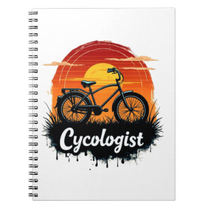Cuaderno Cycologist Bike Adventure: Tee gráfico atardecer