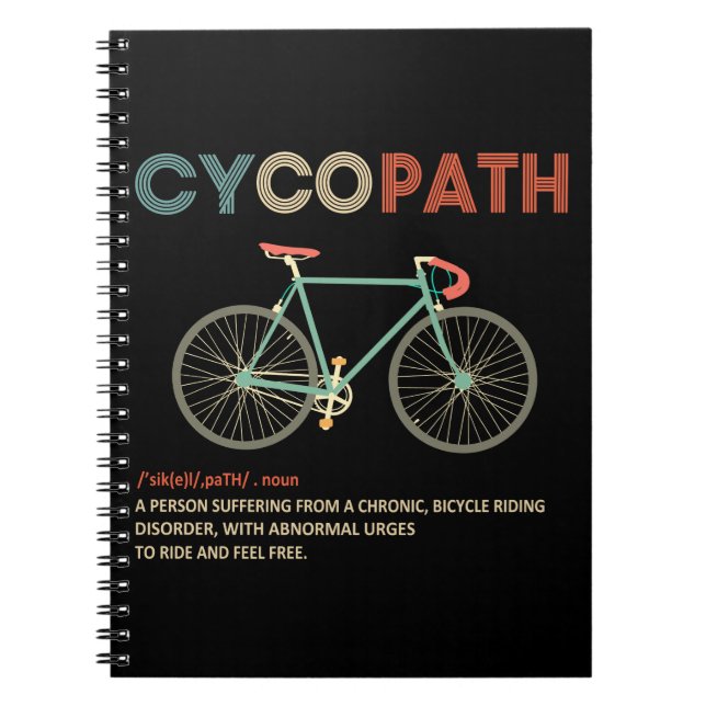 Cuaderno Cycopath divertidos Gifs para ciclistas (Frente)