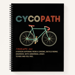 Cuaderno Cycopath es un regalo divertido para ciclistas
