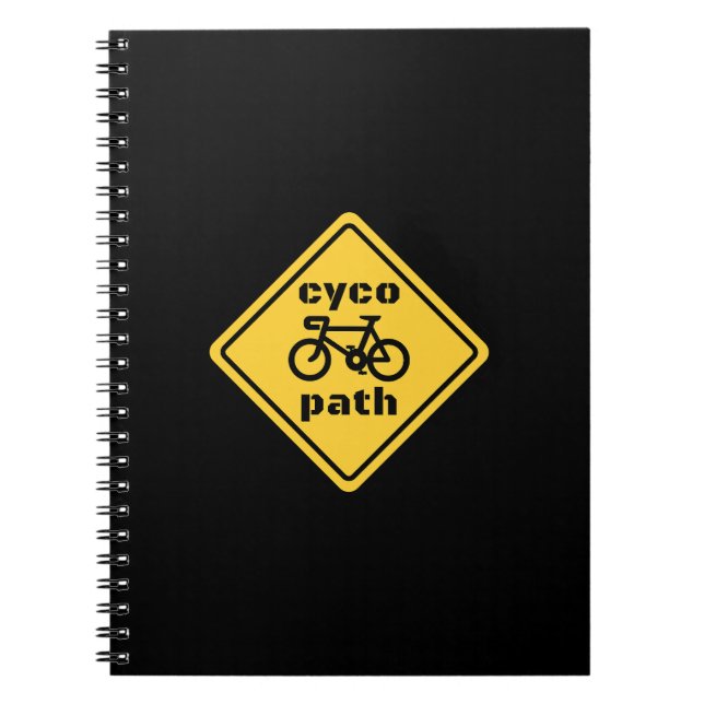 Cuaderno Cycopath Funny Road Rótulo para Cycle Lover T-Shir (Frente)