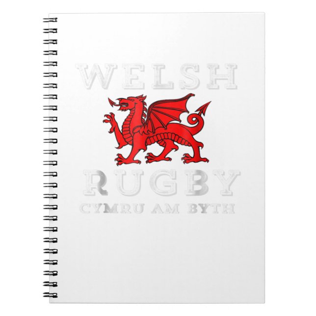 Cuaderno Cymru Am Bysh Rugby Wales Por Siempre Dragon Te (Frente)
