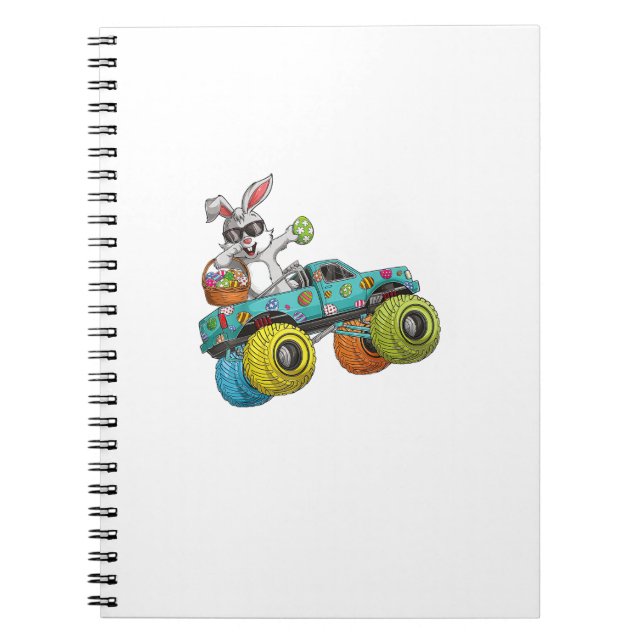 Cuaderno Dabbing Bunny Happy Easter Monster Truck Lovers Ki (Frente)