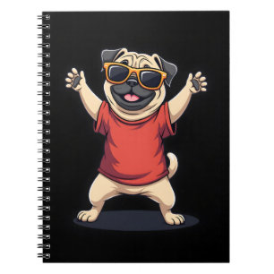 Cuaderno Dabbing Dab Pug Dog Mascotas bailan pipa animal