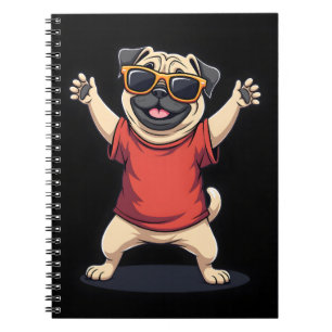 Cuaderno Dabbing Dab Pug Dog Mascotas bailan pipa animal