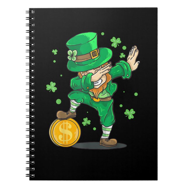 Cuaderno Dabbing Leprechaun Funny St Patricks Day T-Shirt (Frente)