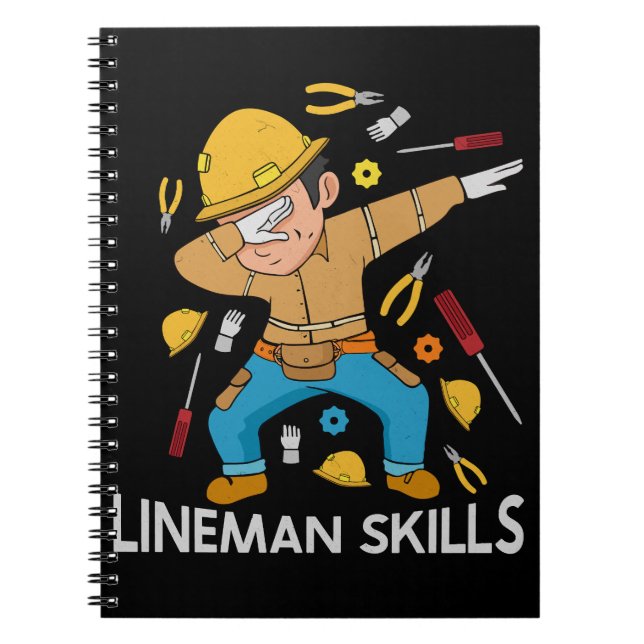Cuaderno Dabbing Lineman Habilidades Regalo Padre Hombres L (Frente)