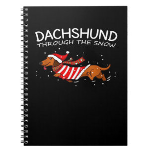 Cuaderno Dachshund A Través De La Nieve Perro Divertido Cam