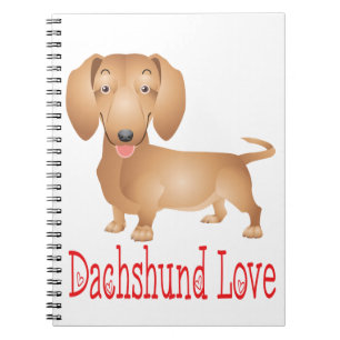 Cuaderno Dachshund Amor Cachorro Marrón Cómic Perro