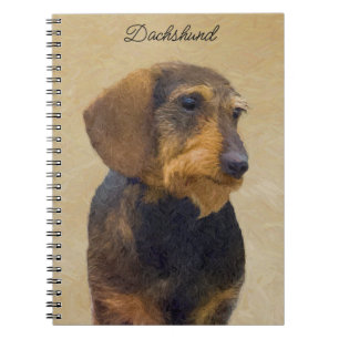 Cuaderno Dachshund (Cabezal alambrada) Pintura original de 