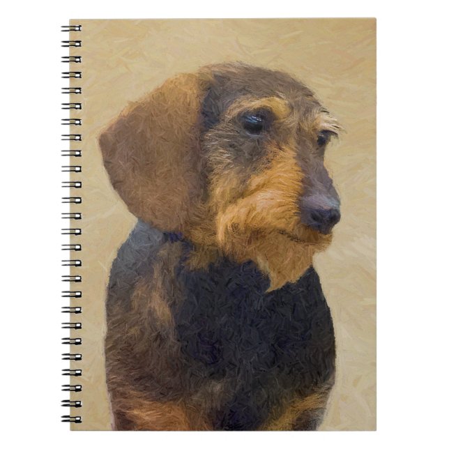 Cuaderno Dachshund (Cabezal alambrada) Pintura original de  (Frente)