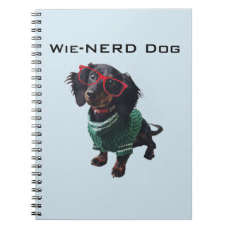 Cuaderno Dachshund del empollón del perro de la salchicha