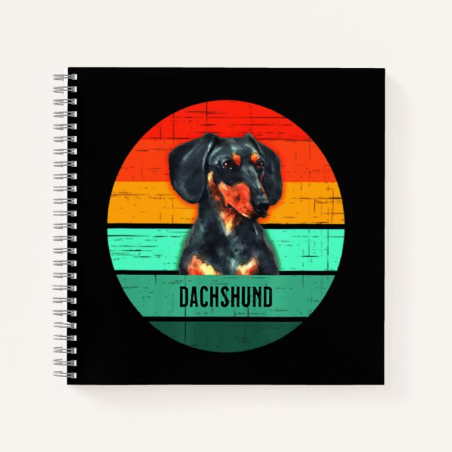 Cuaderno Dachshund Devo Hombres Mujeres Niños (Anverso)