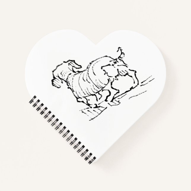 Cuaderno Dachshund Feliz – Ilustración de Perro Salchicha (Anverso)