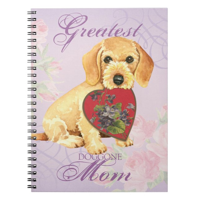 Cuaderno Dachshund Heart Mom (Frente)