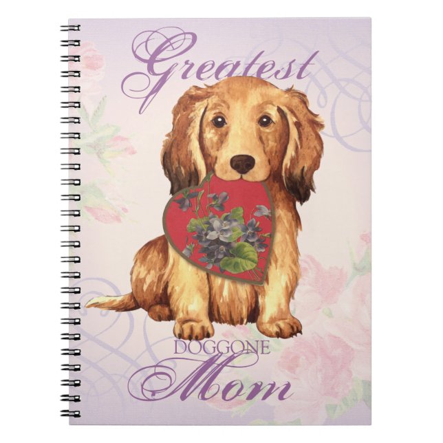 Cuaderno Dachshund Heart Mom (Frente)
