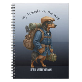 Cuaderno Dachshund Hiker Lead With Vision 