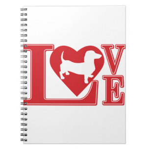 Cuaderno Dachshund Love Heart