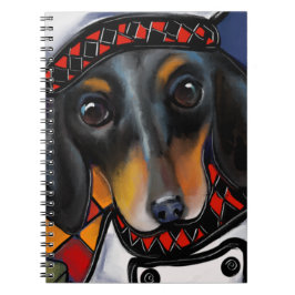 Cuaderno Dachshund negro marrón   