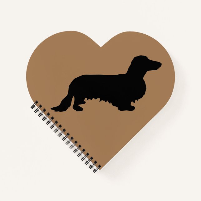 Cuaderno Dachshund Pelo Largo - Silueta 1 (Anverso)