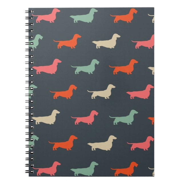 Cuaderno Dachshund Silhouettes Wiener Dog Lover's (Frente)