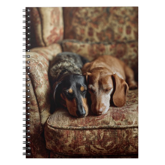 Cuaderno Dachshunds Cosy Nap Notebook (Frente)