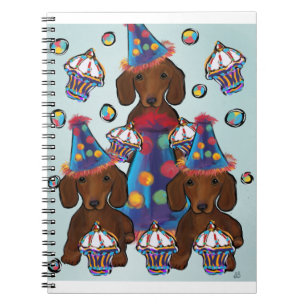 Cuaderno Dachshunds Rojos