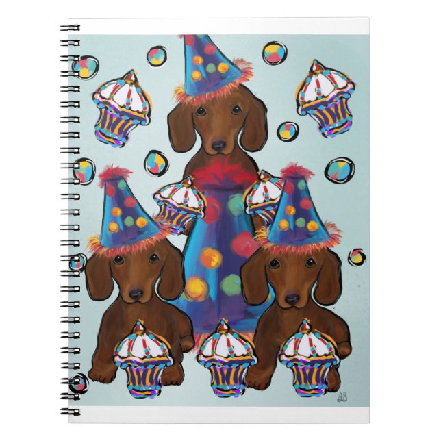 Cuaderno Dachshunds Rojos (Frente)