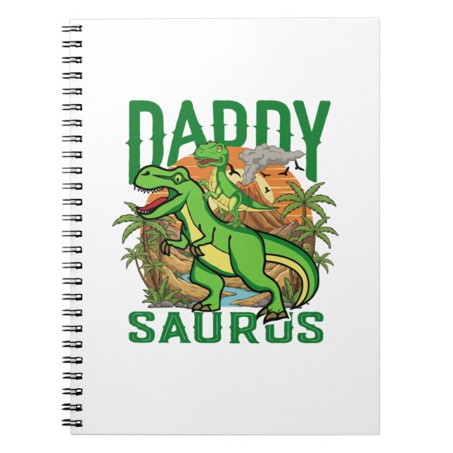 Cuaderno Daddysaurus T-Rex divertido dinosaurio | Regalo pa (Frente)