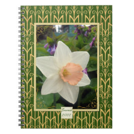 Cuaderno Daffodil de primavera y Art Deco