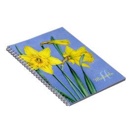 Cuaderno Daffodils nombre artístico y bloc de notas inicial